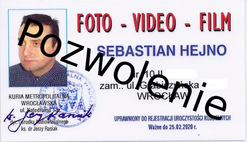 Pozwolenie na filmowanie w kościołach
